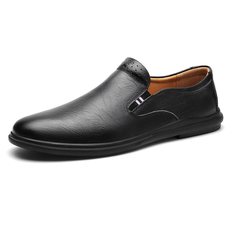 Fashion New Arrival Men's Loafers Simple Leather Moccasins Comfortable Slip-On Flats Handmade Male Driving Shoes Classic Business Shoes