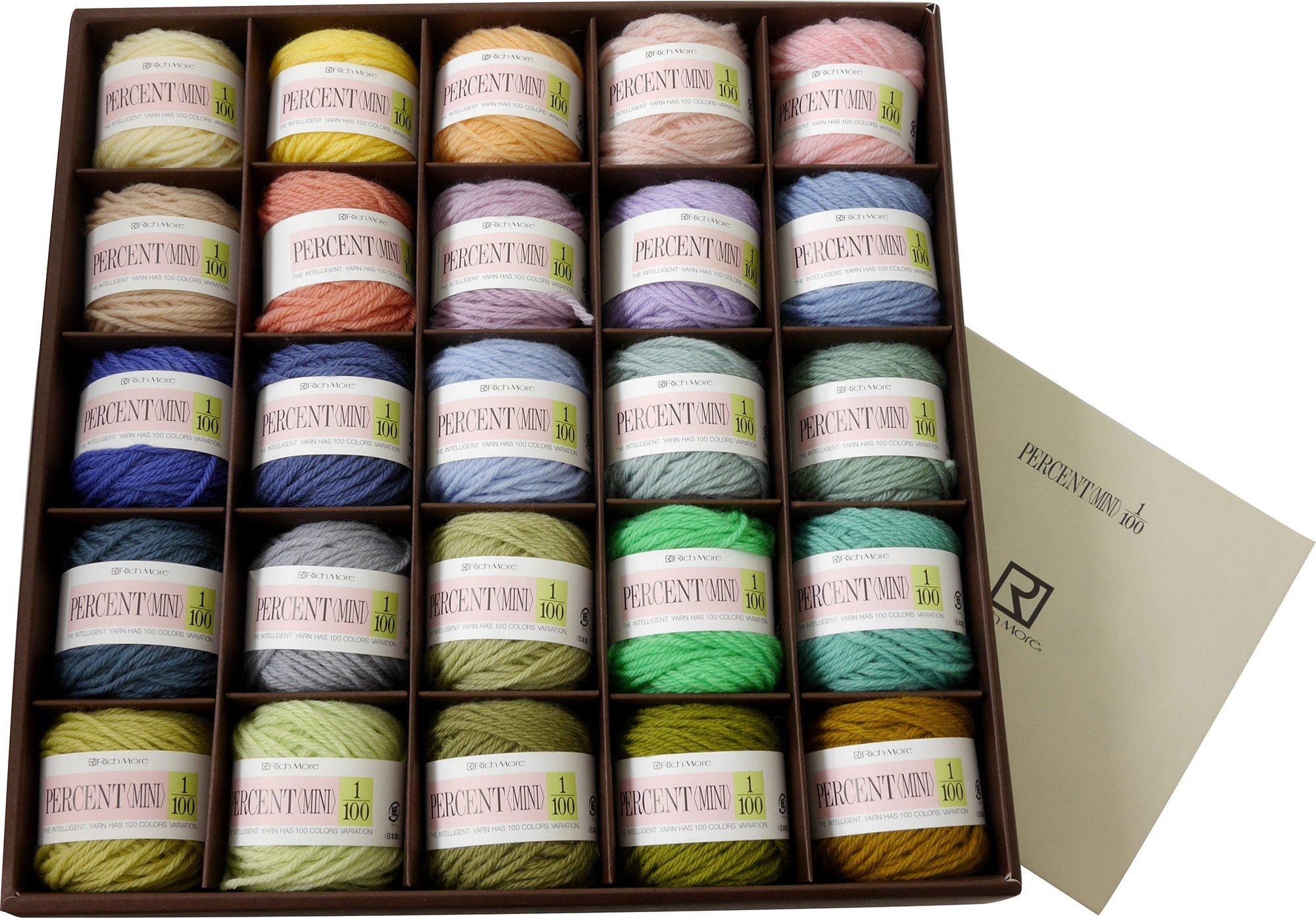 

Hamanaka Richmore Yarn Assortment Percent Mini 10g roll 25 color set 1/100 H620-025