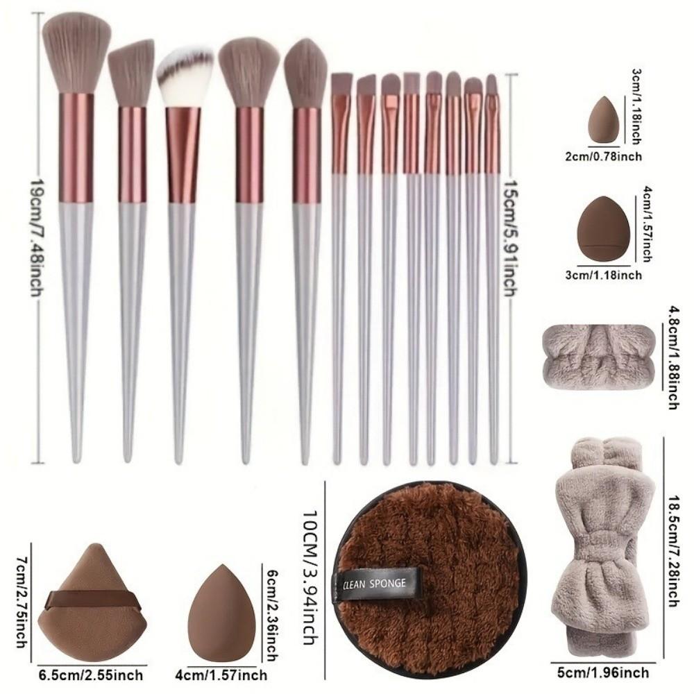 33pcs Fluffy Professional Makeup Brushes High Quality Eye Shadow Brush Makeup Brush Set  For Women