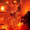 Halloween Atmosphere Creation 47" Light Up Spider Web with LED Lights Giant Realistic Webbing Cobweb Decoration Remote Control for Indoor Outdoor
