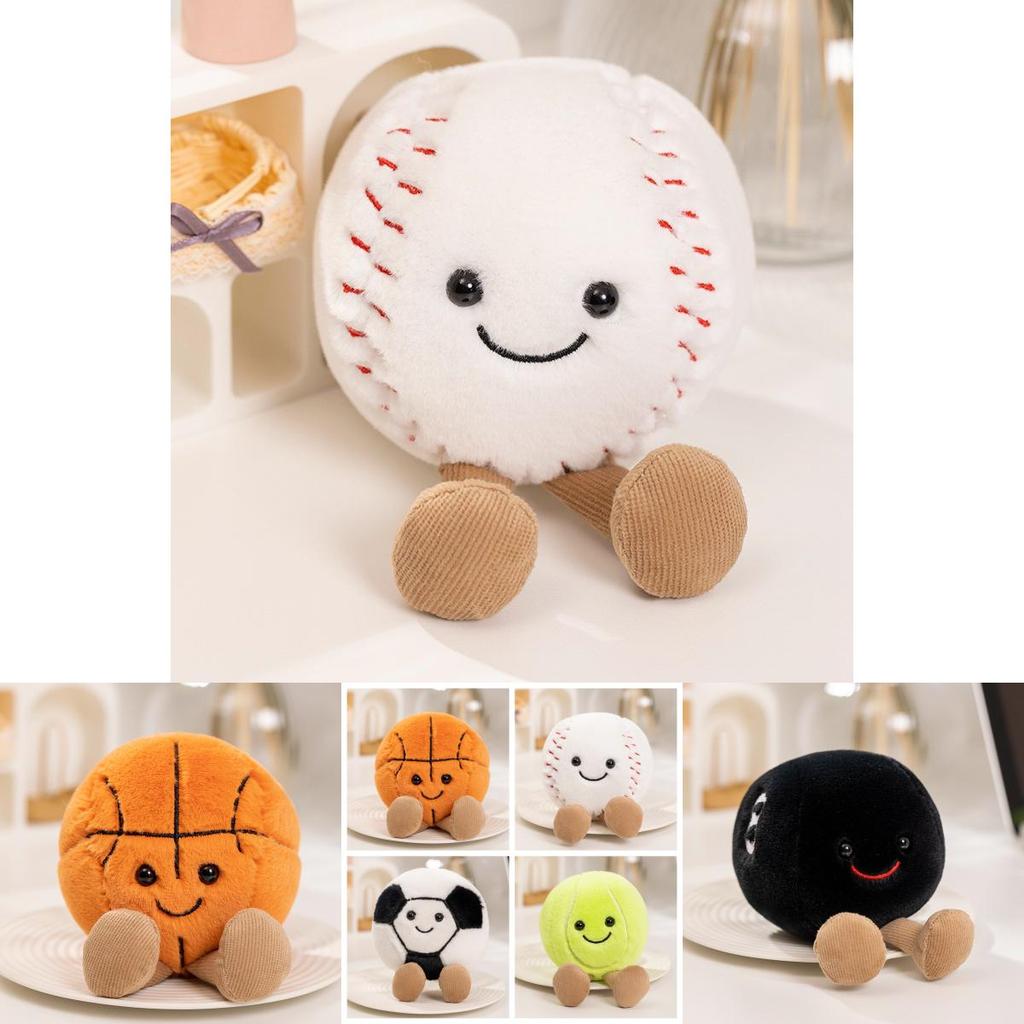 Charming Plush Animal Figures In Football Basketball Baseball And Tennis Perfect For Gifts