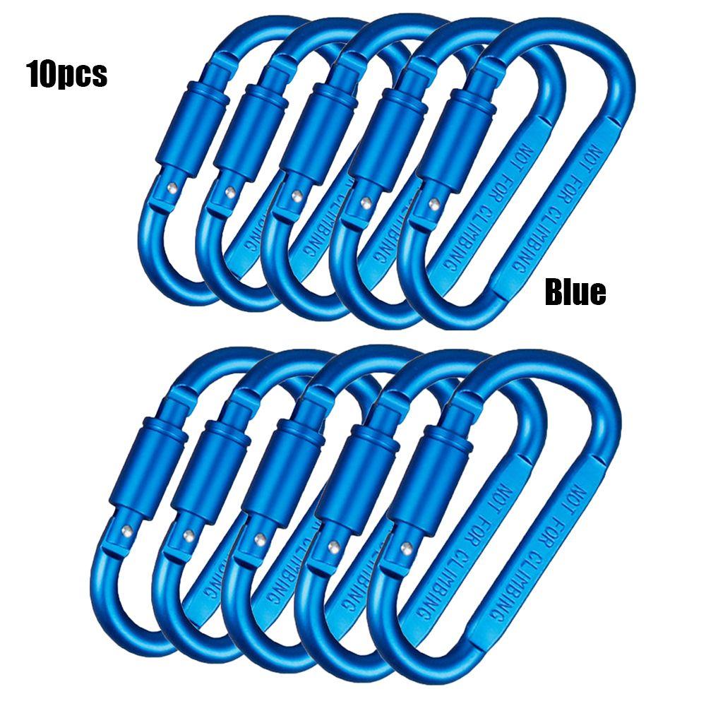 Aluminium Alloy Safety Keychain Buckles Climbing D Carabiner Spring Clips Camping Hiking Hooks