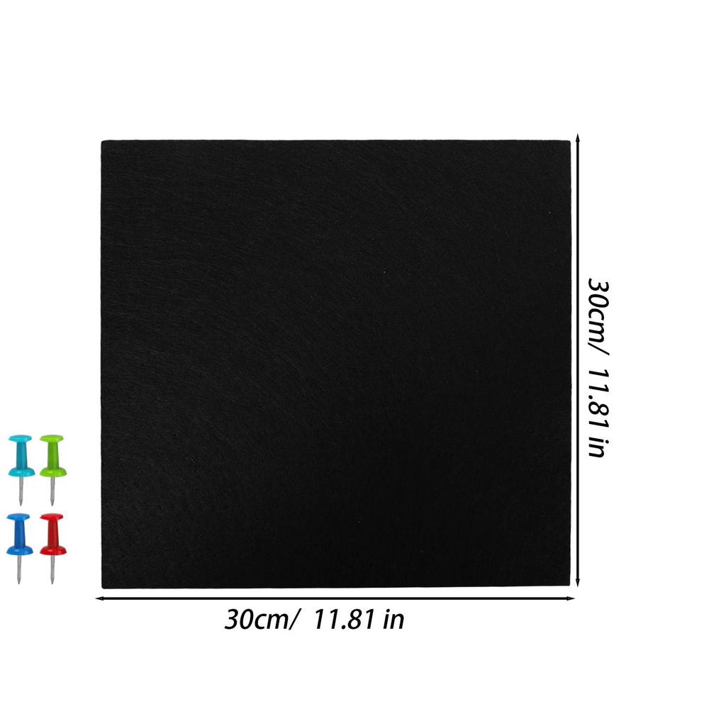 30cm Felt Board with Photo Fixing Thumbtacks Message Board No-drill Photo Background Wall Decor Supplies for Home Classroom