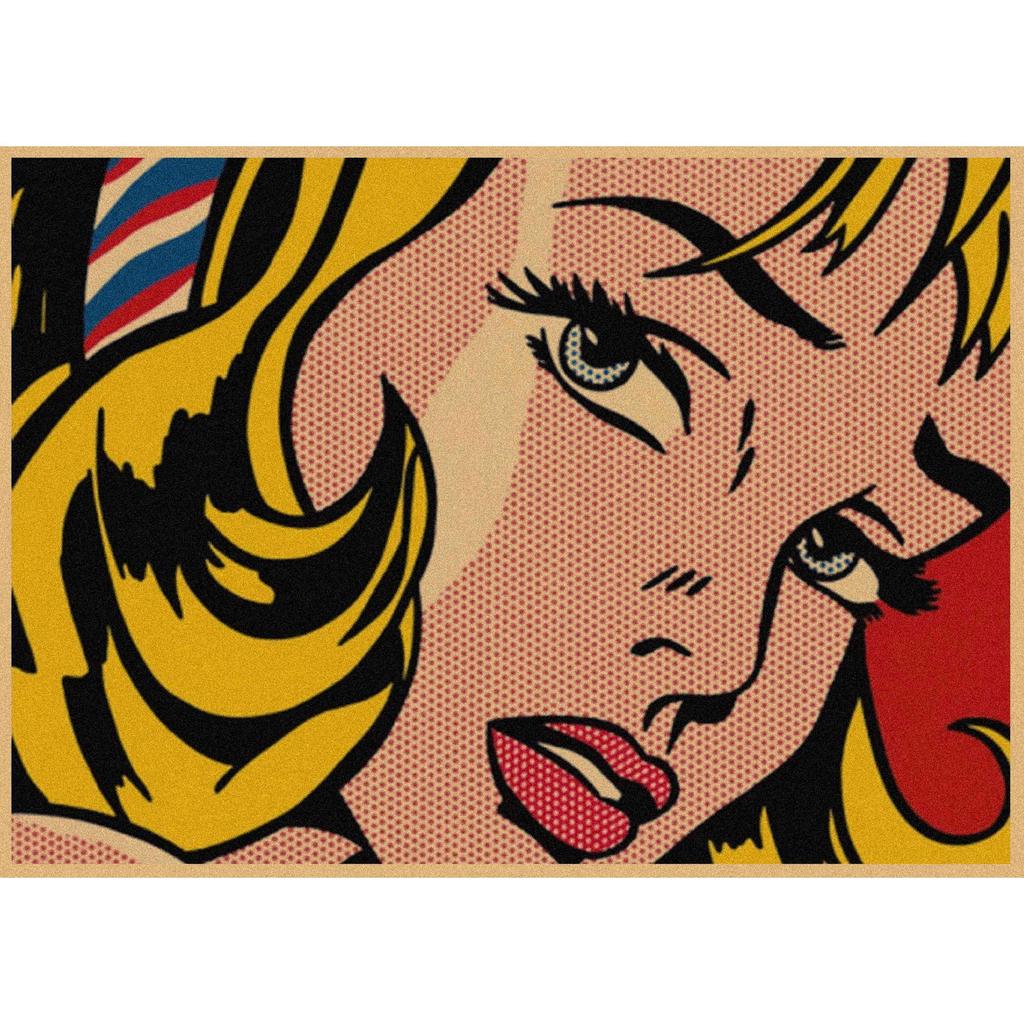 Roy Lichtenstein Pop Art Retro Kraftový plakát pro bar nebo kavárnu Nástěnná dekorace 357