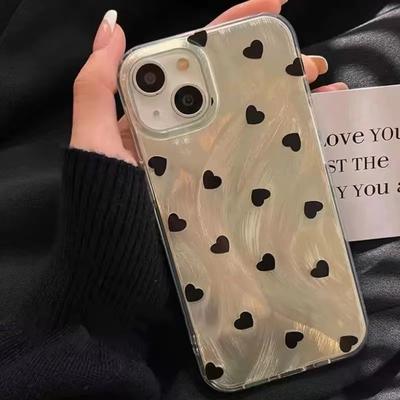 Full Screen of Little Hearts for Apple 16promax Cartoon for IPhone15plus Mobile Phone Case New 14pro High