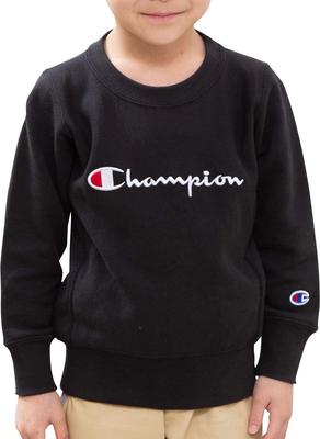 Reverse Crew Neck Sweatshirt CS6203 Boys Black Japan 110 To Japanese Size [Champion] Weave(R) (equivalent 110)