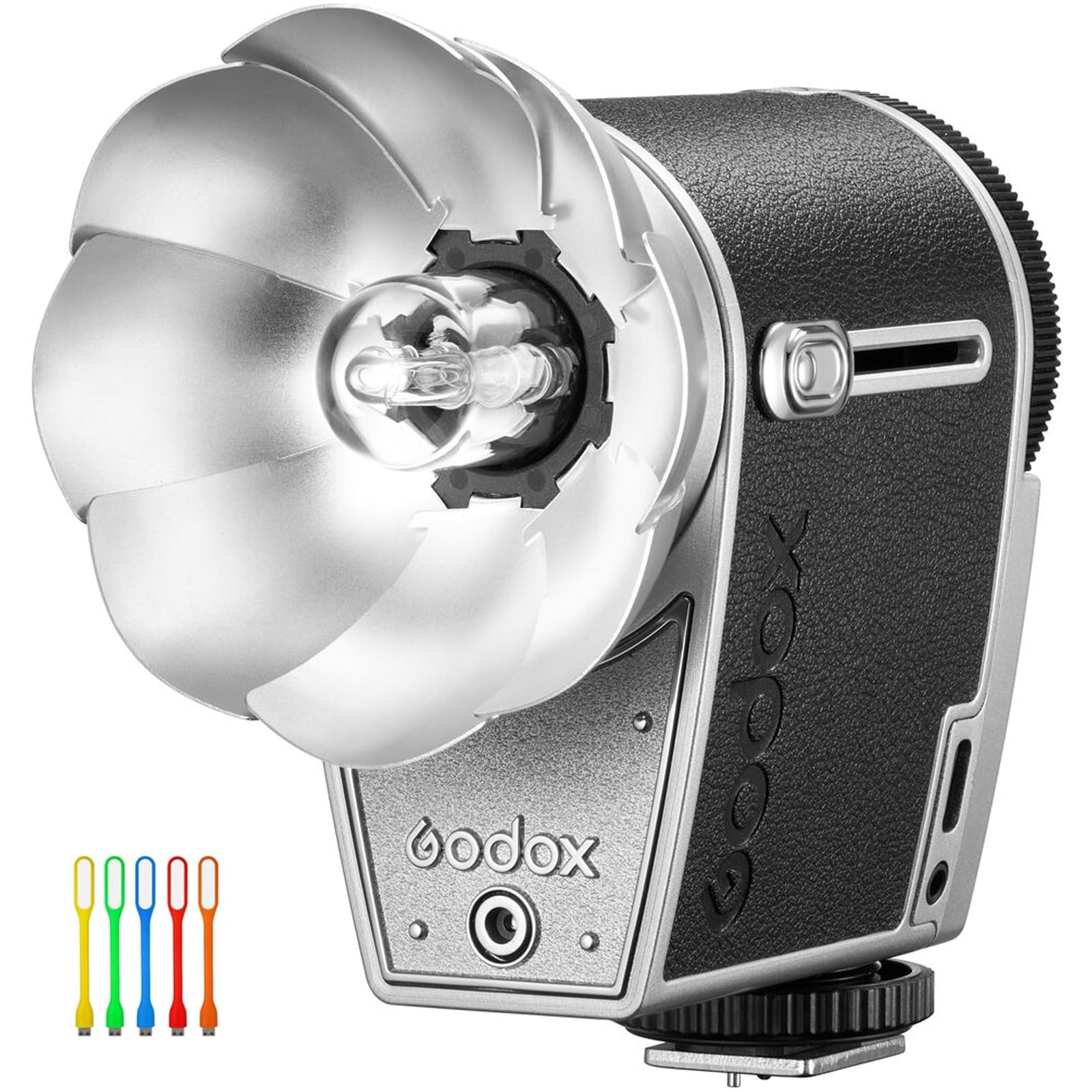 

GODOX Lux Cadet Retro Camera Flash, GN10 with 7 Level Flash Power, CCT 6200K±300K with S1S2 Optical Control for Sony, Fuji, Canon, Nikon, Olympus