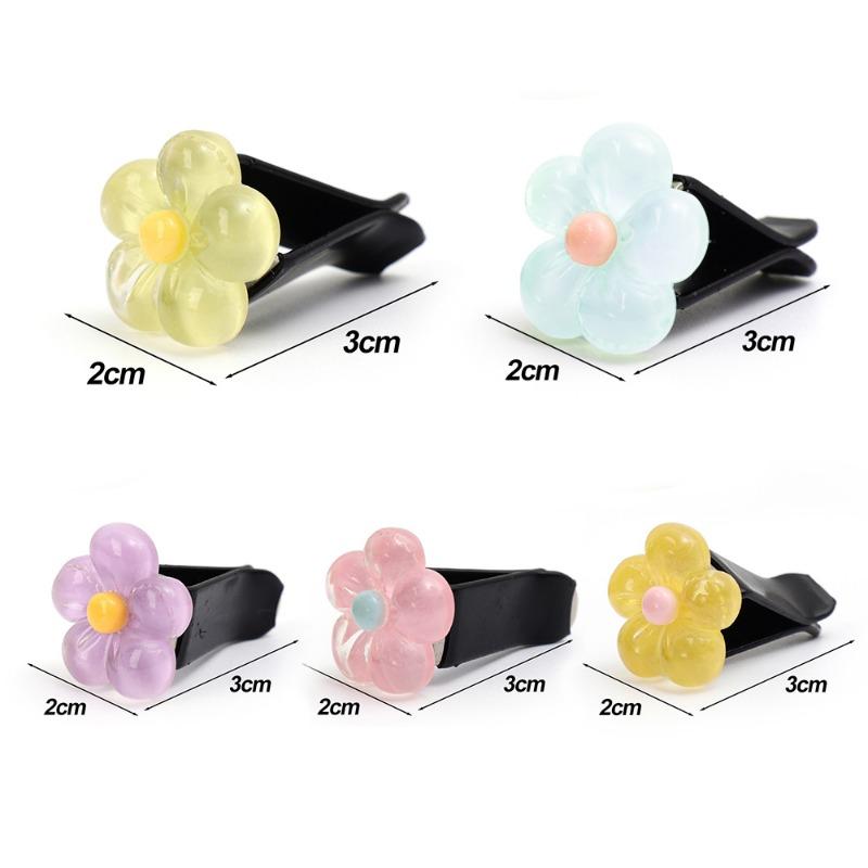 Car Air Outlet Decorative Clip Daisy Auto Air Conditioning Vent Crystal Daisy Resin Ornaments Car Interior DIY Decor Accessories