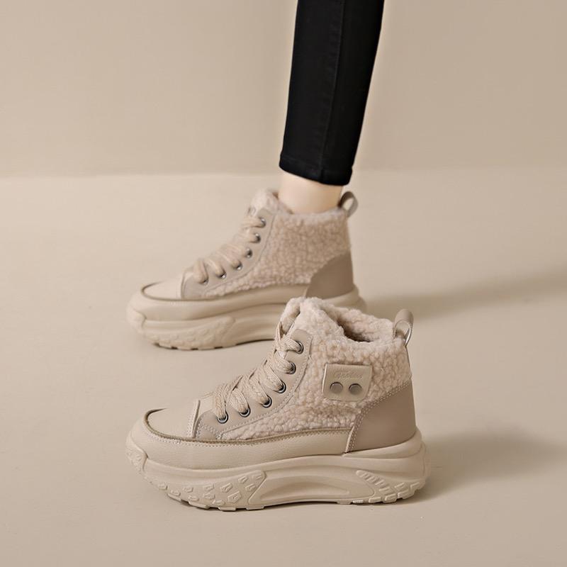 2025 Winter Women's Shoes Fashion High Top Cotton Shoes Plush Warm Snow Boots for Women Non Slip Platform Shoes Zapatos De Mujer