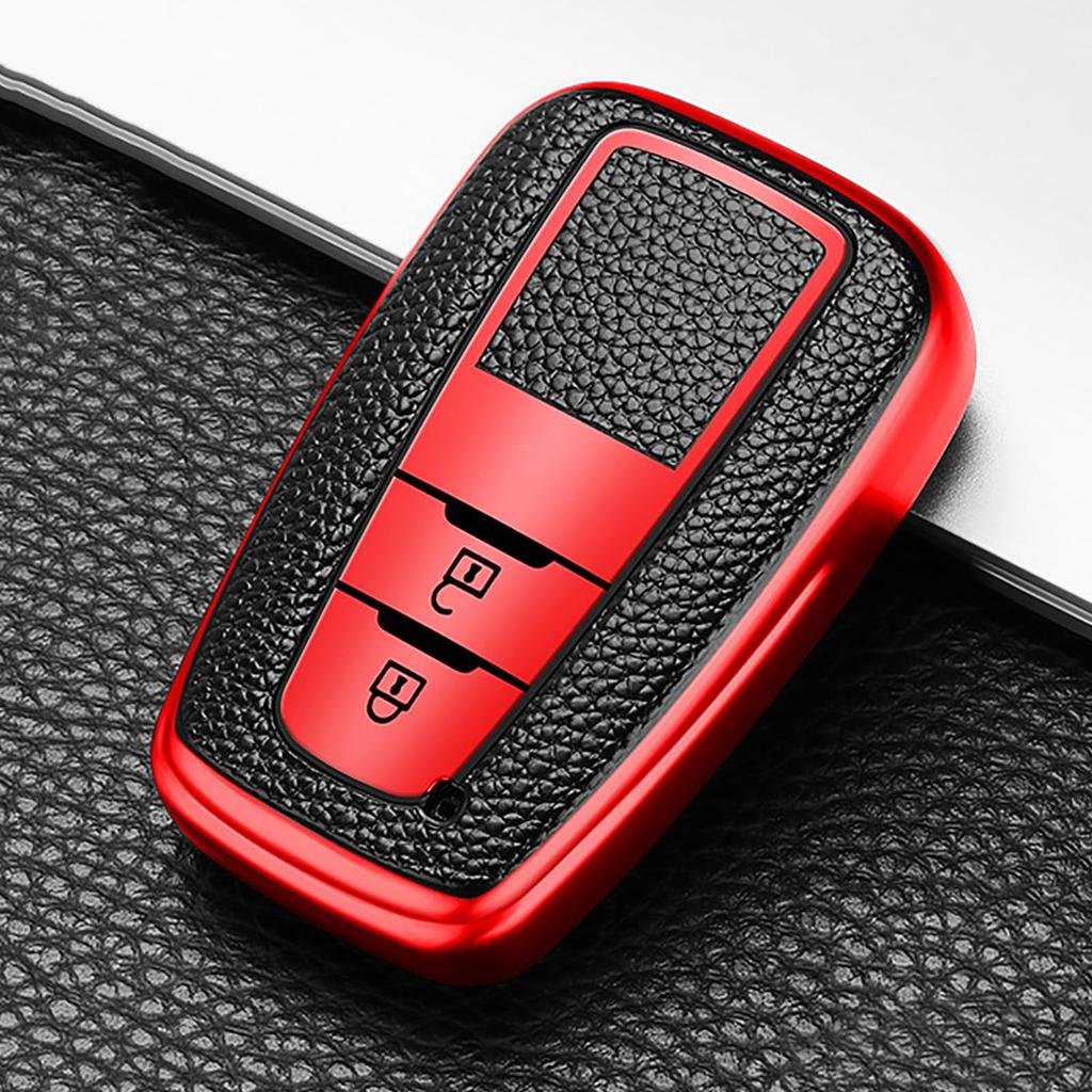 ontto Smart Key Key Key Holder Soft Premium Fits 70 Land Cruiser Soft Silicone Key 2 Red Toyota-specific Case, Cover, - Stylish, Touch, Quality, C-HR,