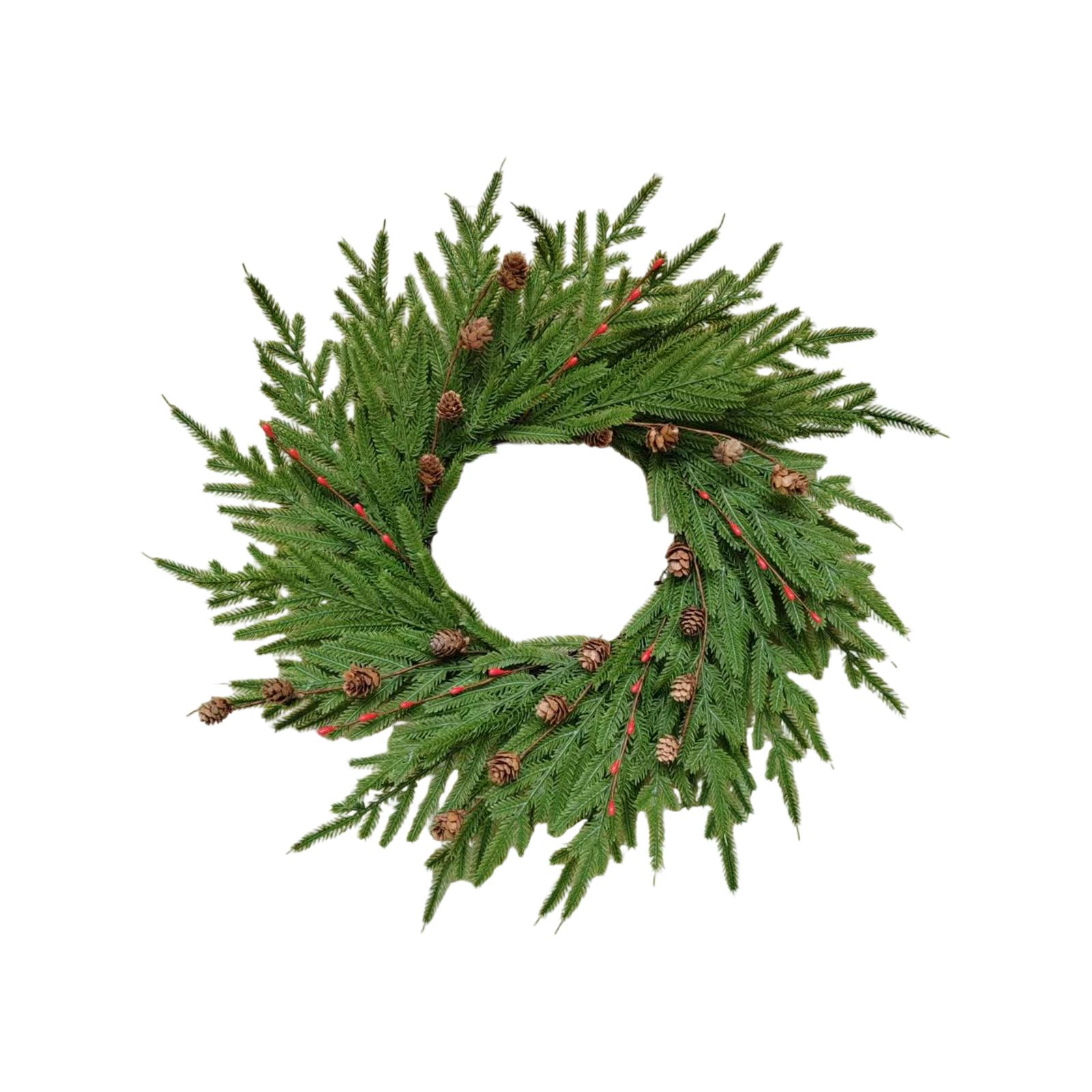 

22Inches Artificial Green Olive Wreath With Olive Leaves, For Front Door Indoor Outdoor Home Wall Window Festival Wedding Decor One Size