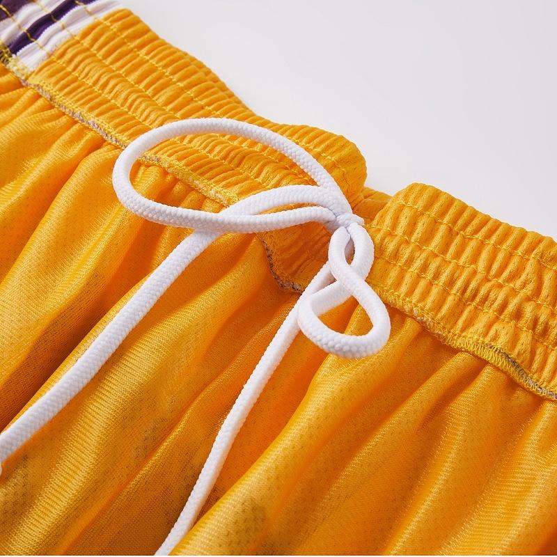 Mitchell X Ness NBA Big Face 2.0 Los Angeles Lakers Mens Shorts SHORBW19147-LALLGPR