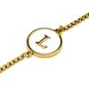 Bracelet - Luxenter - Alphabet L - White Mother-of-pearl - 18K Yellow Gold Finish - Woman