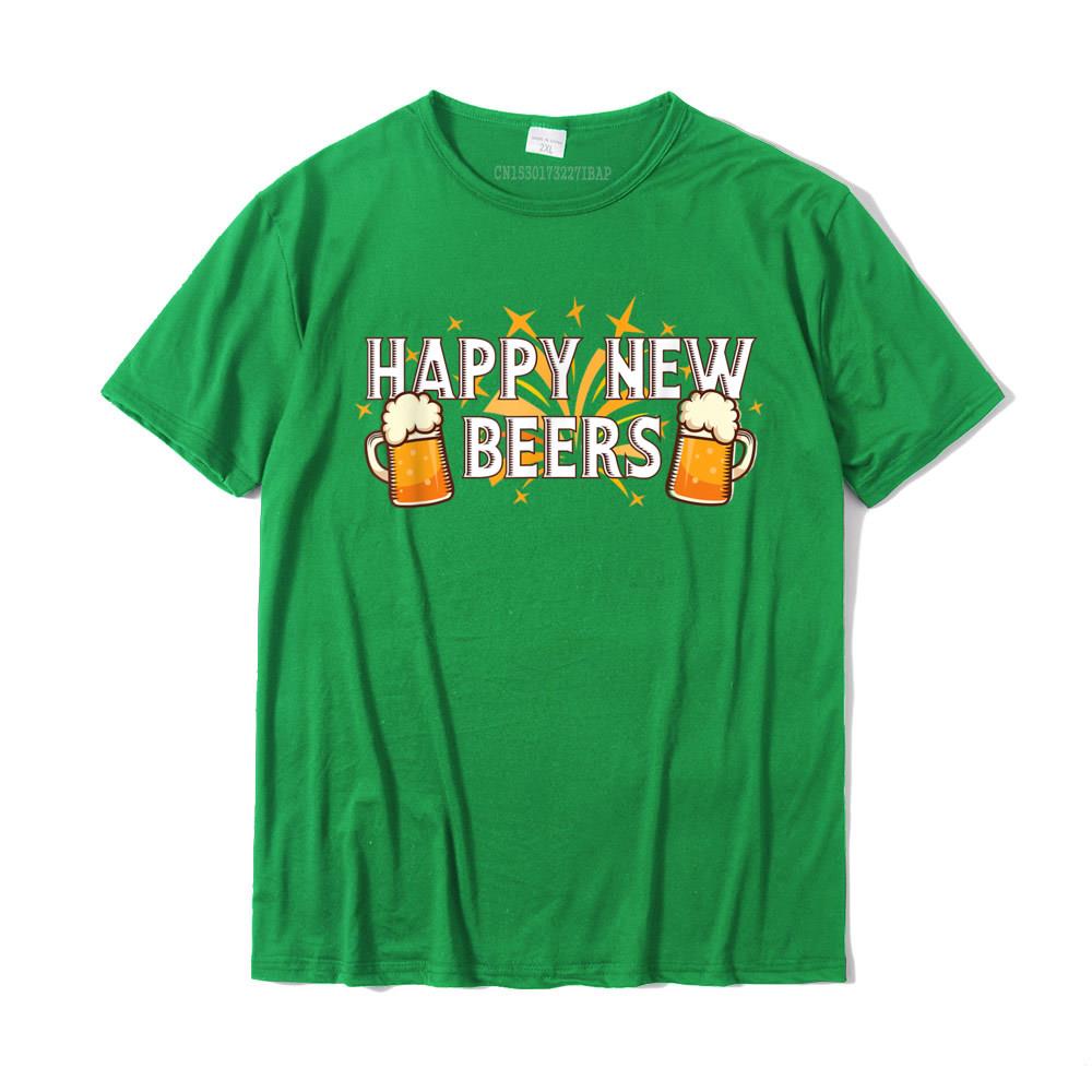 Happy New Beers New Year NYE Party Funny New Years Eve TShirt Cotton Tops Tees For Unisex Printed On T Shirt Custom Coupons