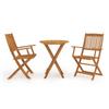 Day and Night - Day and Night Folding Bistro Table and Chairs 3 Pieces Solid Acacia Wood