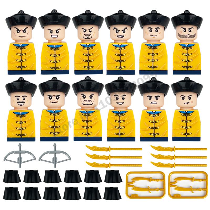 Medieval Military Building Blocks Roman Officer Soldier Knight Imperial Army Head Of State Elf Hunter Lion King War Horse Brick