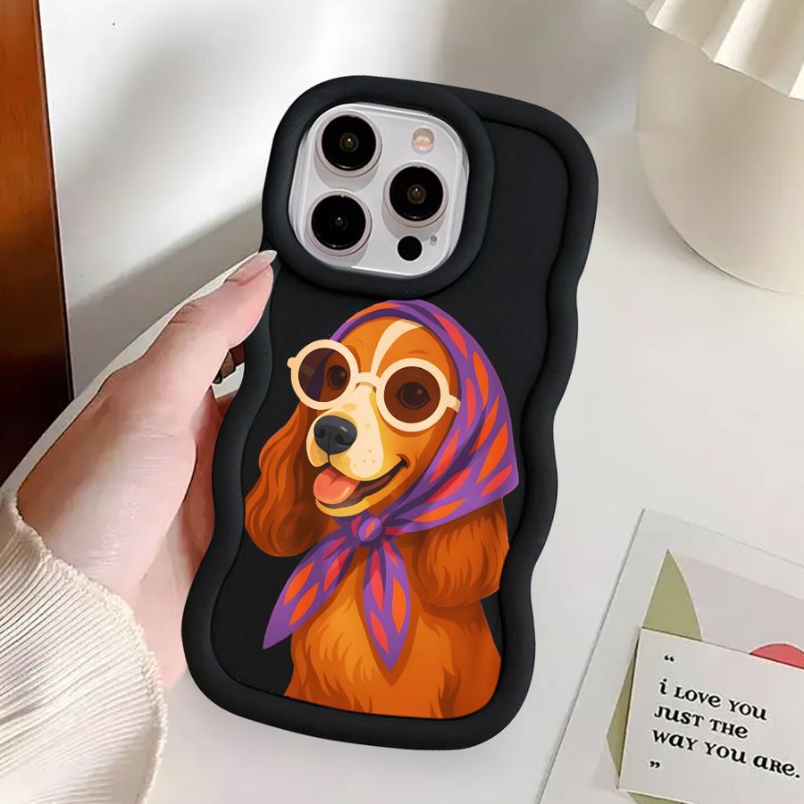 Cool Dog Case for iPhone 11 14 15 Plus 13 XR 16 Pro Max 8 12 17 Air Soft Phone Cover