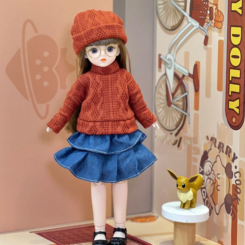 Thick Hair 30cm Bjd Doll Korean Makeup Look 1/6 BJD Doll Mini Girl Toy  Girls Gifts
