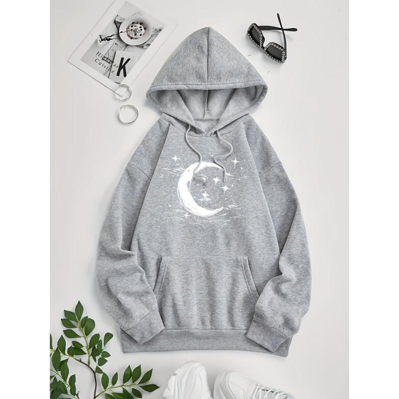 European and American Fashion Casual Sports Hooded Printed Sweatshirt