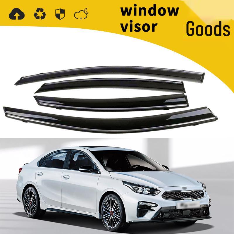 Kia K-Series (2011-2020) Car Door Rain Visor, Window Eyebrow for All-Weather Protection and Styling