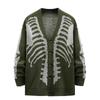 Unisex Halloween Jacquard Knit Cardigan Sweater