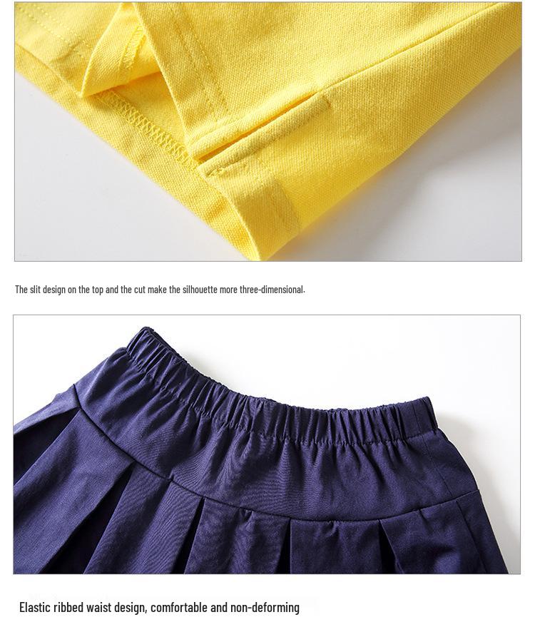 Children's Cotton Short Sleeve School Sports Uniform Set - Summer Edition