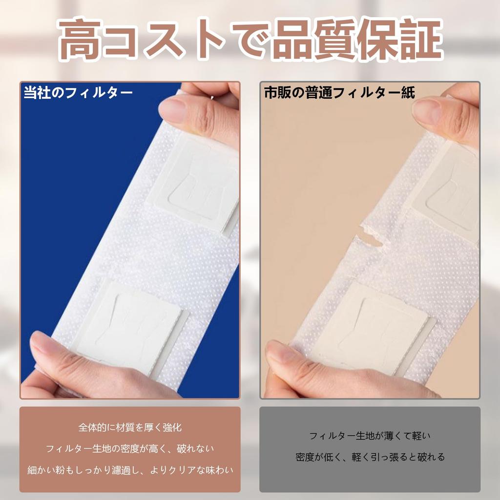 Charming Decoration 50 Freestanding Disposable Drip Compatible with Any for Homemade and Cafes White Filters, Non-Woven Fabric, Unbleached, Cup,