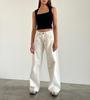 2026 Women's Casual Wide-Leg Non-Stretch Washed Denim Jeans - American Retro Low Waist