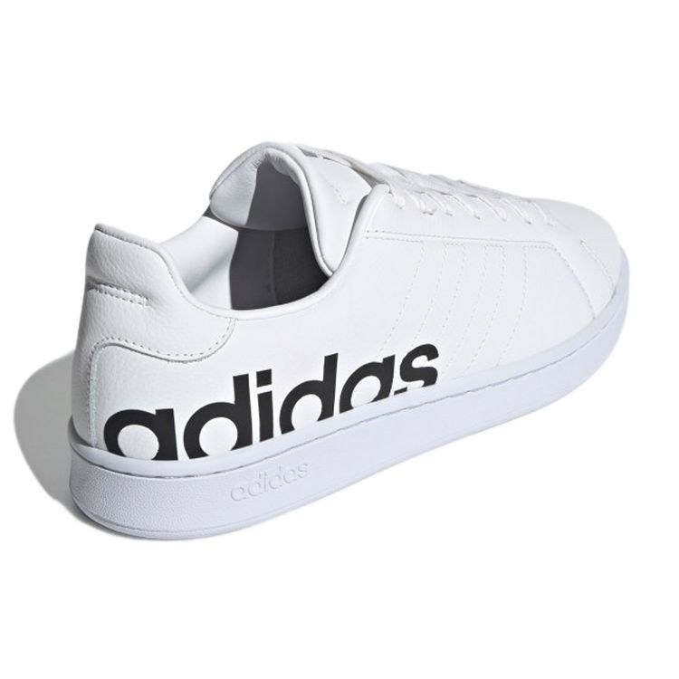 Adidas Grand Court LTS White Black Мужские кроссовки Cloud-White Core-Black H04558 42⅔ — фото 4