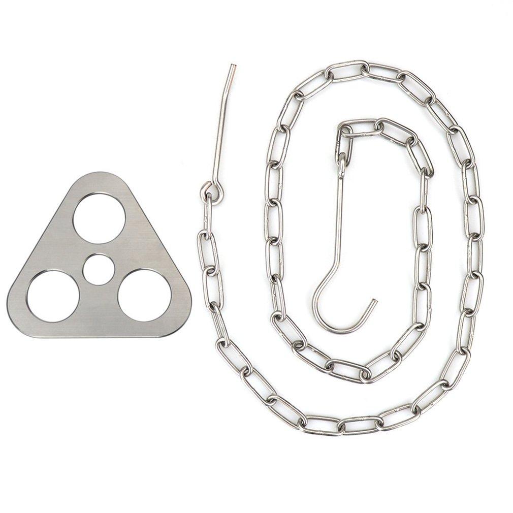 

Подвесной горшок для уличного гриля, набор подставок из нержавеющей стали, треугольная стойка для костра, портативный подвесной держатель для пикника, инструмент для кемпинга и домашнего барбекю 1SET