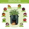 1PC Breathable Potato Planting Bucket - Dark Green Round Horticultural Meizhi Seedling Bag