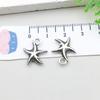 Set di 100 Ciondoli Gatto Farfalla Luna Argento Antico per Braccialetti e Collane Fai da Te