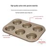 Jxsuperior 6-Cup Non-Stick Muffin Cake Baking Pan