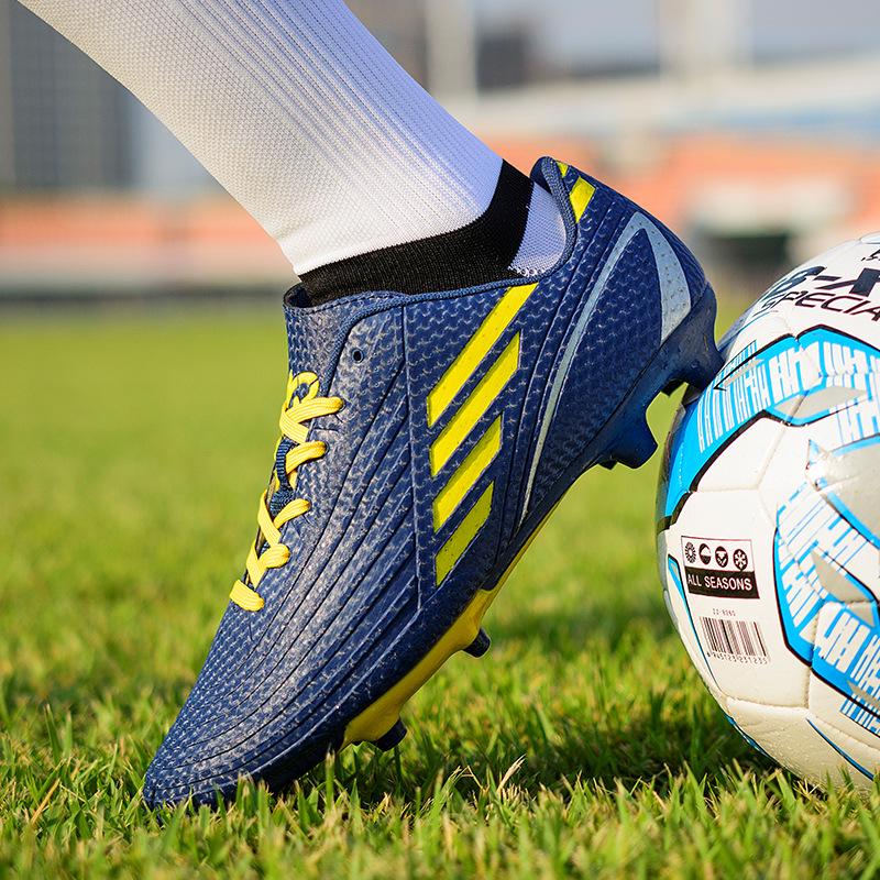 Youth & Adult Long Studs Football Shoes - Wear-Resistant Turf Sneakers for Outdoor Sports