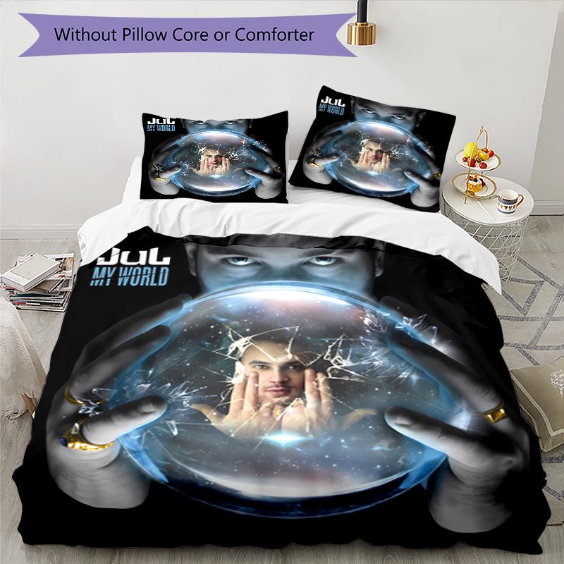 3pcs Jul Fait d'or pattern bedding set duvet cover set includes duvet cover &pillowcases, perfect all season bedroom decoration & gift