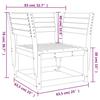 VidaXL Garden Chair, Patio Seat with Armrests and Backrest, Modular Outdoor Terrace Living Room Armchair, Wood of 844678