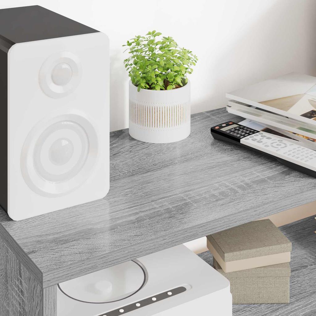 TV Stand Grey Sonoma 80 x 30 x 40 cm Particleboard