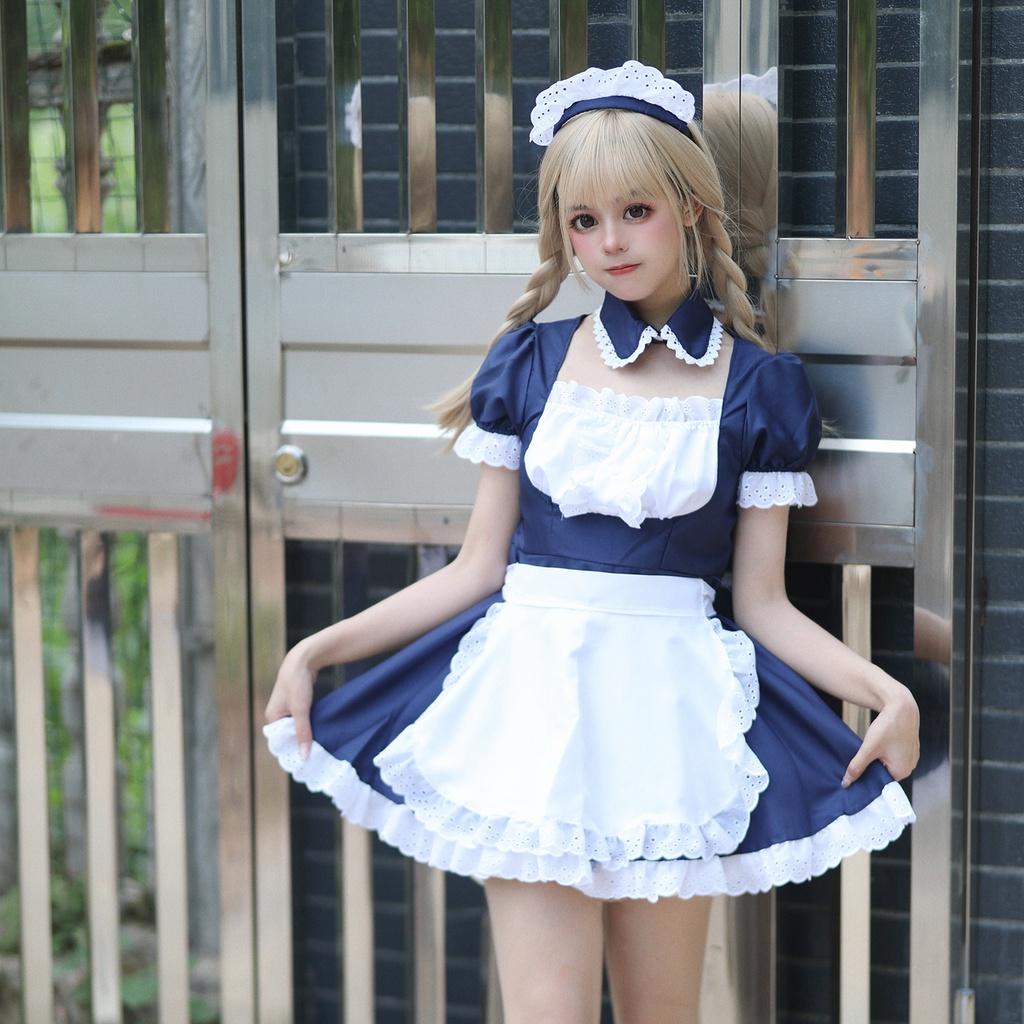 Maid Dress Lolita Game Anime Cosplay Performance Waitress Costume Uniform Party