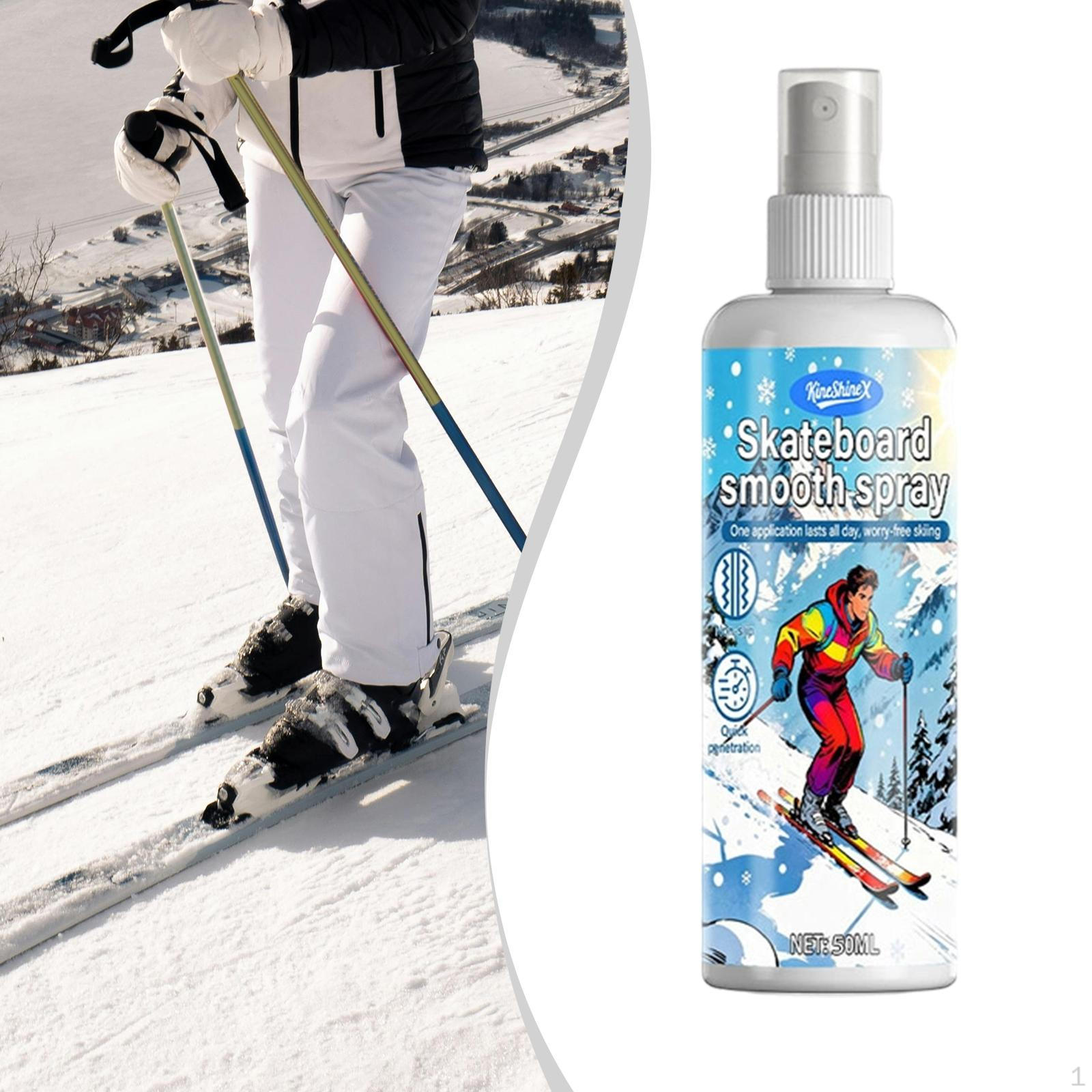 

Snowboard Smooth Spray Sturdy Compact Skiing Maintenance Supplies for Park Beginners 50ml