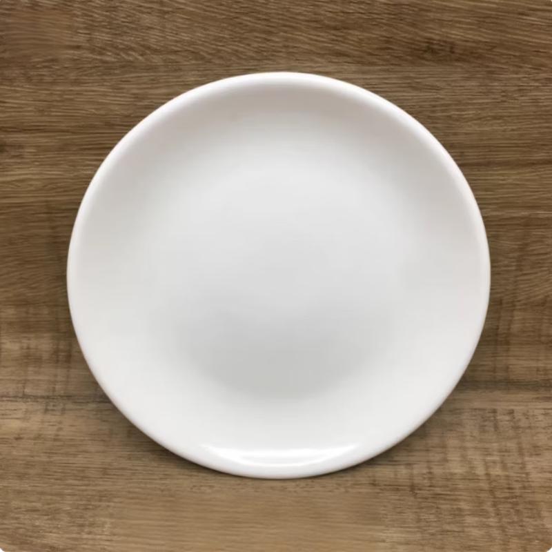 Reinforced White Ceramic Shallow Serving Plate