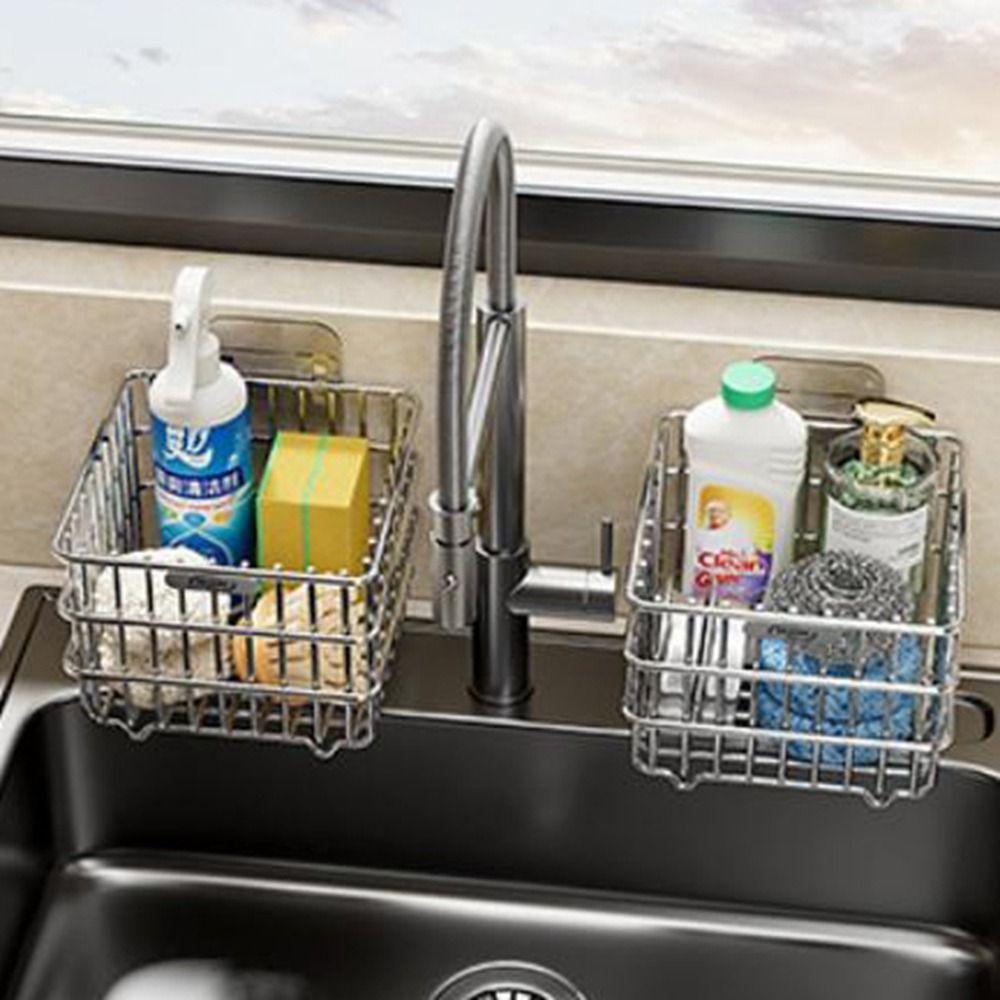 Large Capacity Wall Mounted Basket Space Saving Metal Wire Basket  Countertop