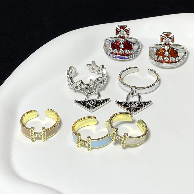 Tropfendes Öl Saturn Persönlichkeit Leichter Luxus Hohes Gefühl Offener Ring Nischen Design Kalter Wind Mode Ring