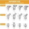 VIGRUE Grease Fittings, 245 Pieces SAE & Metric Grease Fitting Assortment Kit, Standard Grease Fittings Grease Zerks, Straight and Angled Perfect for