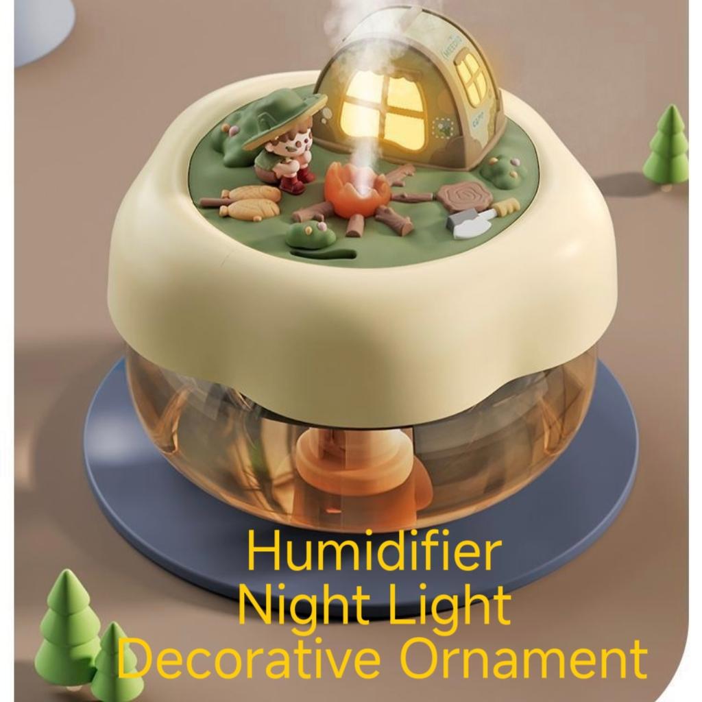 USB Cool Mist Humidifier with Night Light, Mini Portable Desktop Humidifier for Bedroom Office Home Travel, Quiet Air Humidifier for Moisturizing