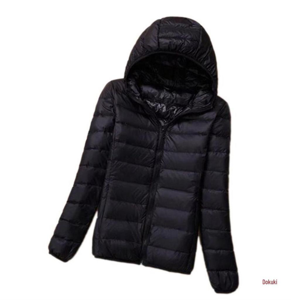 Damska Krótka Lekka Kurtka Pikowana, Styl Koreański, Slim-Fit, Ciepły Płaszcz z Bawełny Puchowej na Zimę 2023