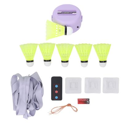 Badminton Rebound Trainer Automatic Rebound Remote Control Height Adjust Shuttlecock Single Player