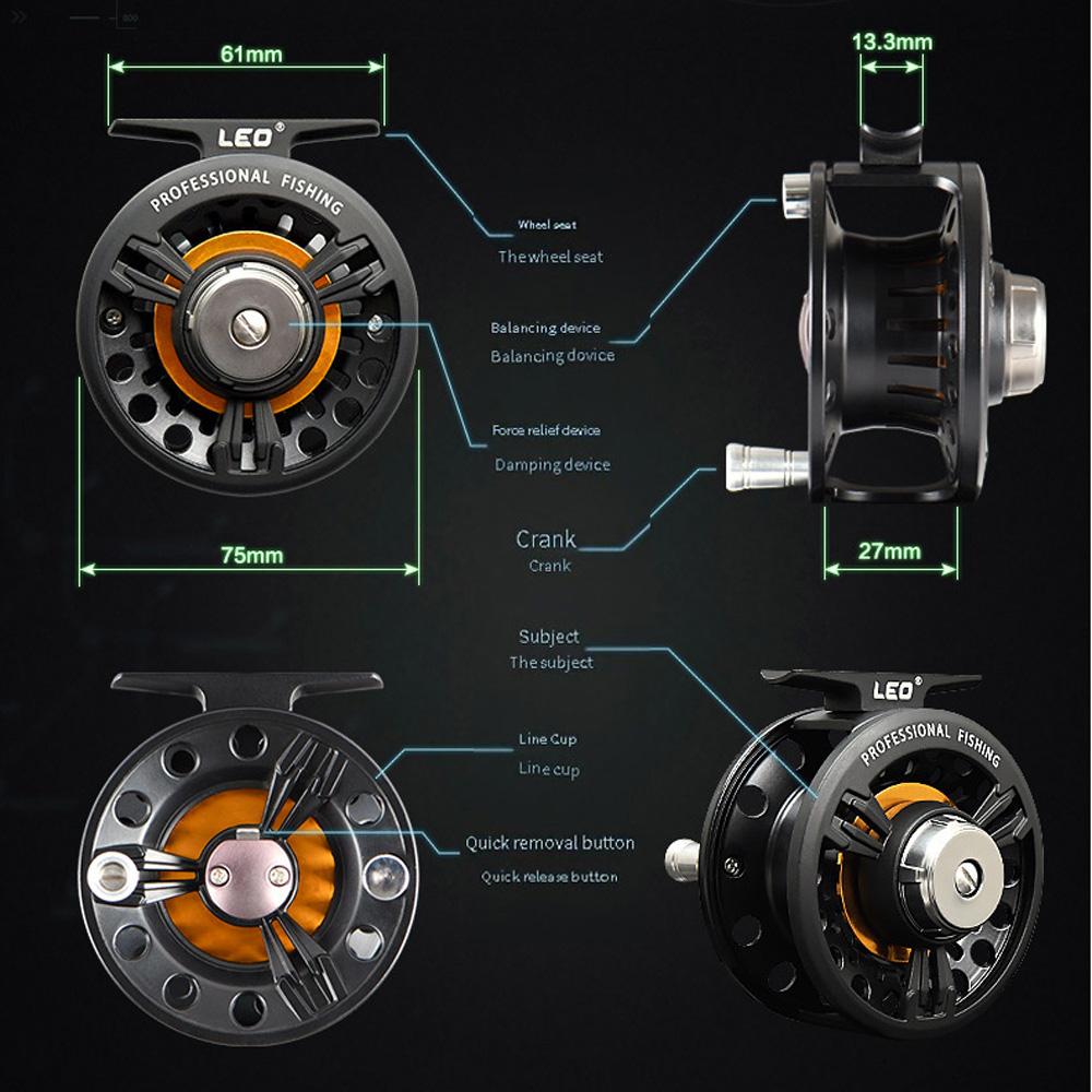 New Fly Fishing Reel 75mm Size Interchangeable Large Arbor Alloy Aluminum CNC Machine Casting For Fly Fishing Wheel Accessories