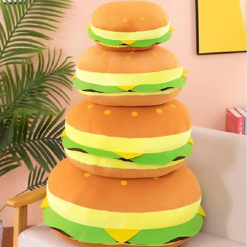 Soft Plush Burger Pillow Pizza Plush Toy Fries Stuffed Doll Perfect Birthday Gift For Kids