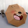 1pc We Bare Bears Automatic Open/close Folding Portable Umbrella with 8-Rib Structure for Women/Men, All-Season Use  a0901041