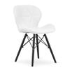 LAGO Eco-leather Chair - White / Black Legs X 1